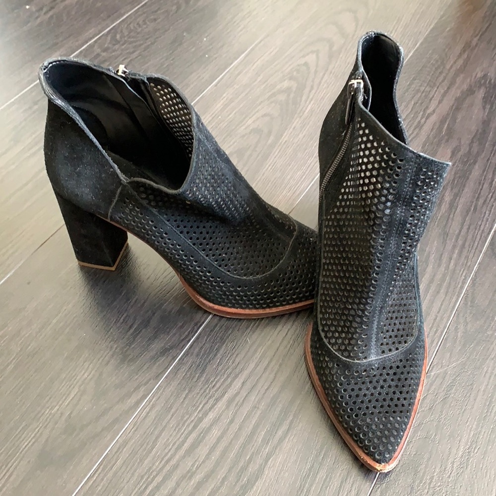 Suede Mesh Booties 9.5 - Vince Camuto